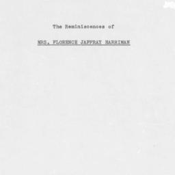 Reminiscences of Florence J...