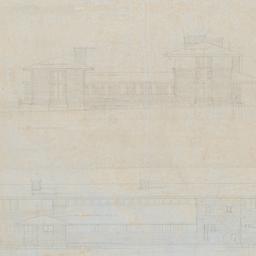 East, north elevations