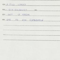 Eastern questionnaire, answ...