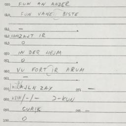Eastern questionnaire, answ...
