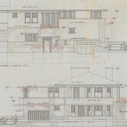 Entrance, front elevations