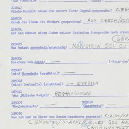 Western questionnaire, answ...