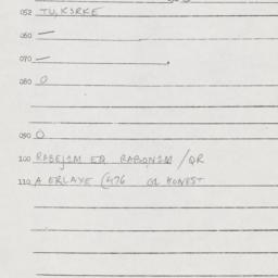 Eastern questionnaire, answ...