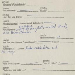 Western questionnaire, answ...