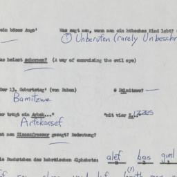 Western questionnaire, answ...