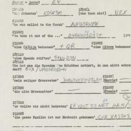 Western questionnaire, answ...