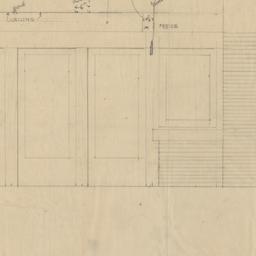 Interior elevation, transom...