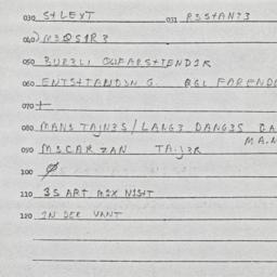 Eastern questionnaire, answ...