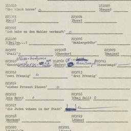 Western questionnaire, answ...