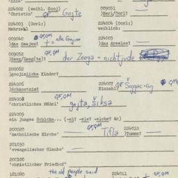 Western questionnaire, answ...