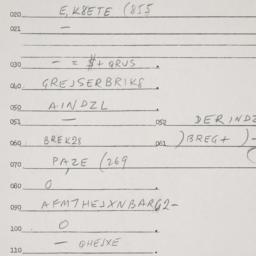 Eastern questionnaire, answ...