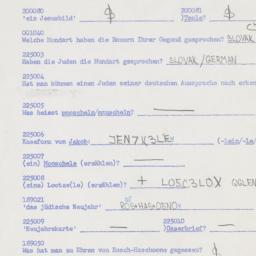 Western questionnaire, answ...