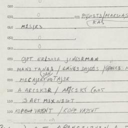 Eastern questionnaire, answ...