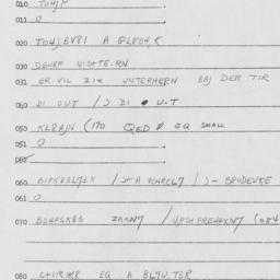 Eastern questionnaire, answ...