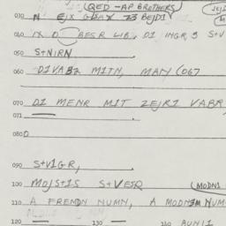 Eastern questionnaire, answ...