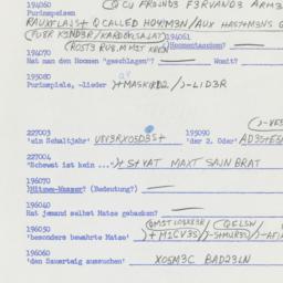 Western questionnaire, answ...