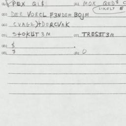 Eastern questionnaire, answ...