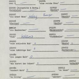 Western questionnaire, answ...