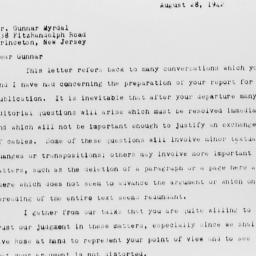 Letter from Charles Dollard...