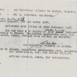 Letters from Political Offi...