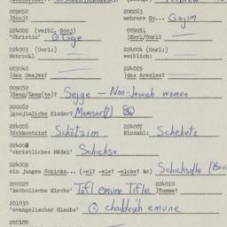 Western questionnaire, answ...