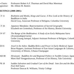 Schedules, Buddhist Studies...