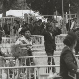 Tibetan demonstrators march...