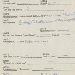 Western questionnaire, answ...