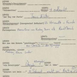 Western questionnaire, answ...