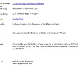 Announcements, 2012-12-13. ...
