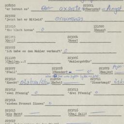 Western questionnaire, answ...