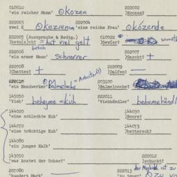 Western questionnaire, answ...
