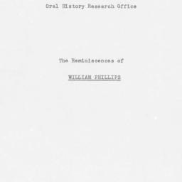 Reminiscences of William Ph...