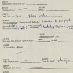 Western questionnaire, answ...