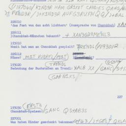 Western questionnaire, answ...