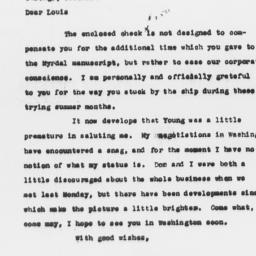 Letter from Charles Dollard...