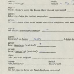 Western questionnaire, answ...