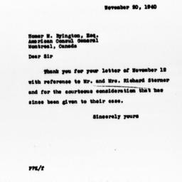 Letter from Frederick P. Ke...