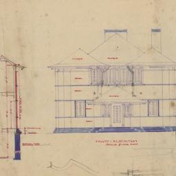 Front elevation, section