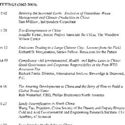 Schedules, China: Internati...