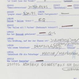 Western questionnaire, answ...