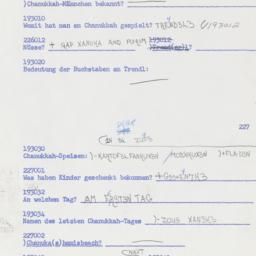 Western questionnaire, answ...