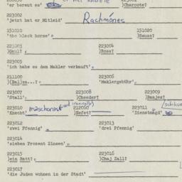 Western questionnaire, answ...