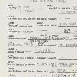 Western questionnaire, answ...