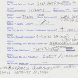 Western questionnaire, answ...