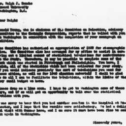 Letter from Samuel A. Stouf...