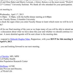 Announcements, 2013-04-17. ...