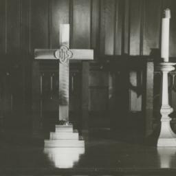 Cross and two candles