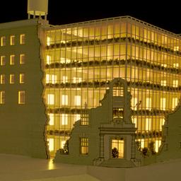 Model, illuminated view.