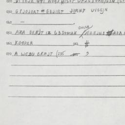 Eastern questionnaire, answ...